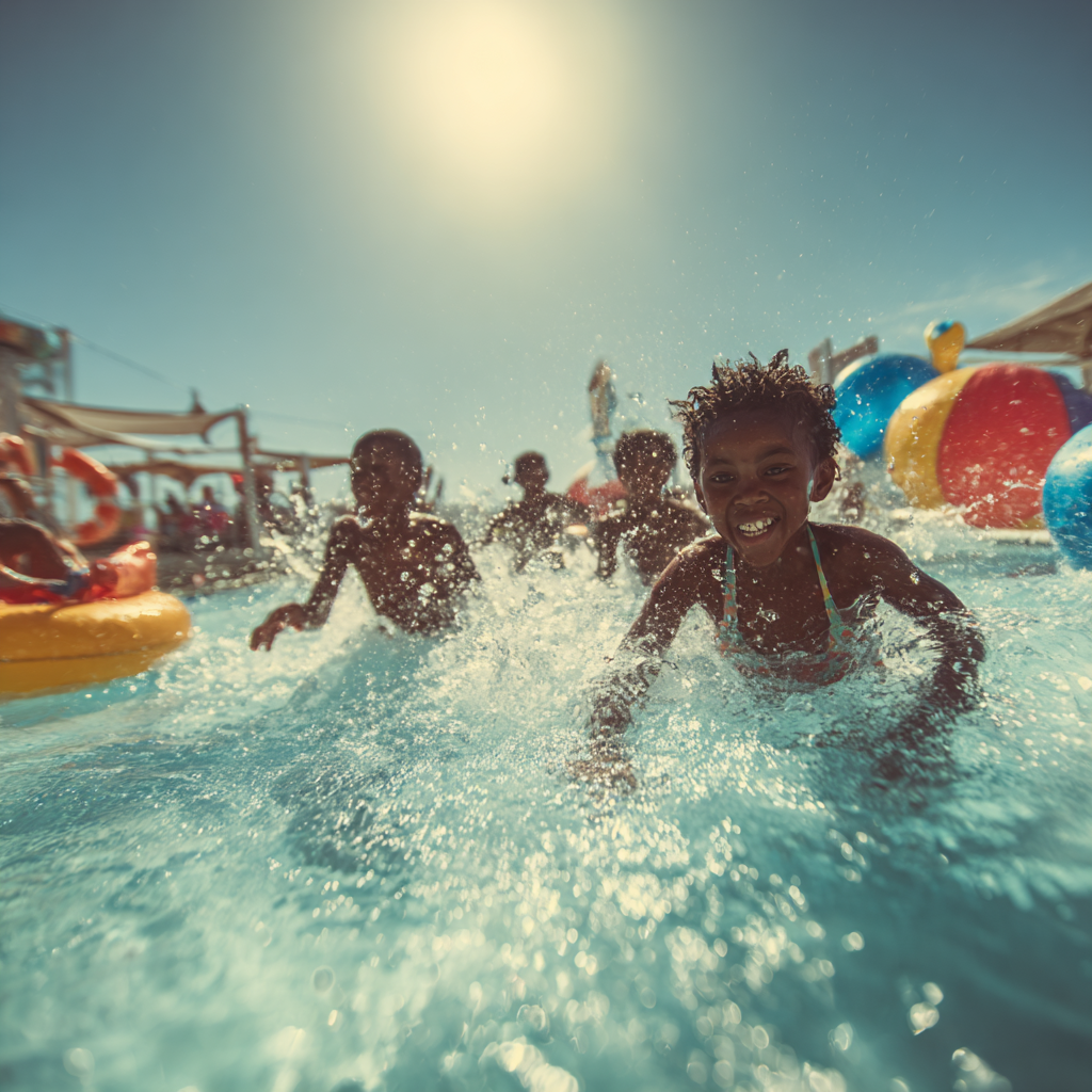 Jeux dans l'eau